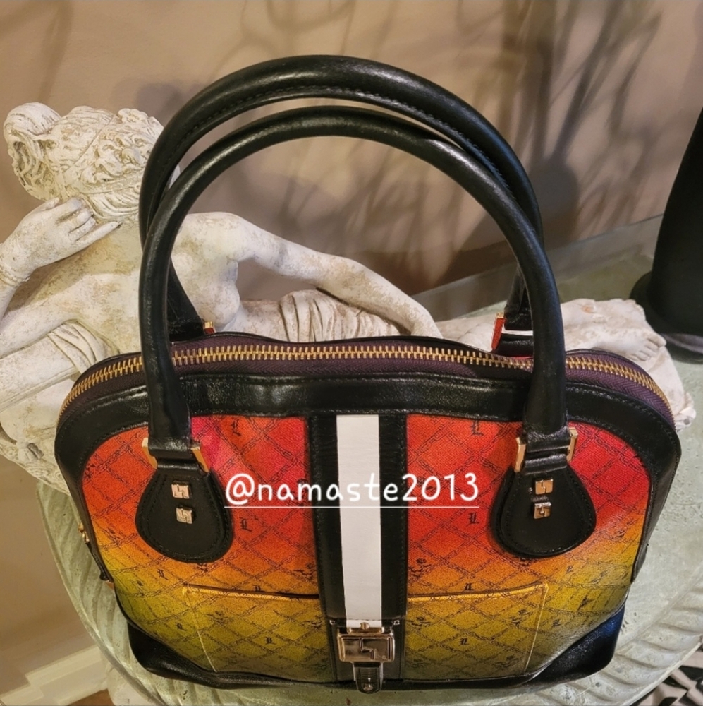 L.A.M.B. by Gwen Stefani Montego Rasta Ombre Handbag Luxury Designer Bag #608 - Picture 10 of 16